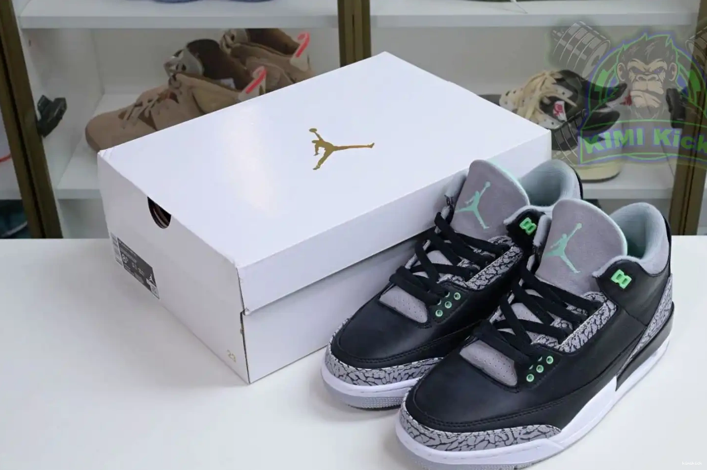 Air Green Jordan 3 Glow Kimikick 0608